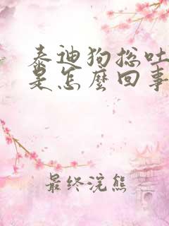 泰迪狗总吐黄水是怎么回事