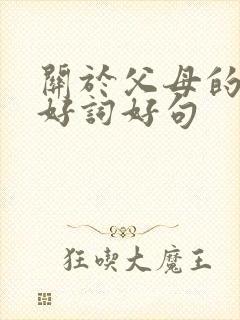 关于父母的爱的好词好句