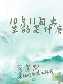 10月11日出生的是什么星座