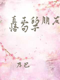 真正的朋友的感悟句子