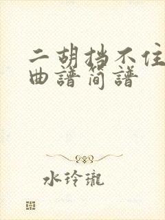 二胡挡不住思念曲谱简谱