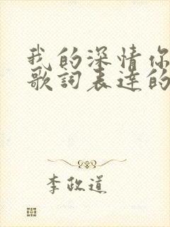 我的深情你若懂歌词表达的意思