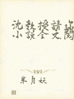 沈教授请你矜持小说全文阅读