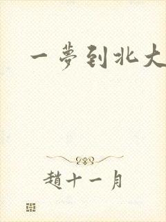 一梦到北大