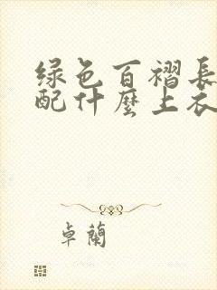 绿色百褶长裙搭配什么上衣好看