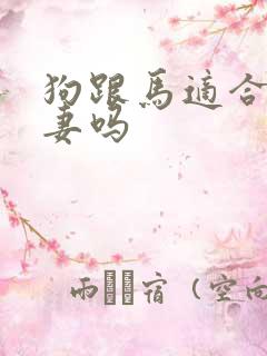 狗跟马适合做夫妻吗