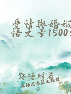 爱情与婚姻的感悟文章1500字