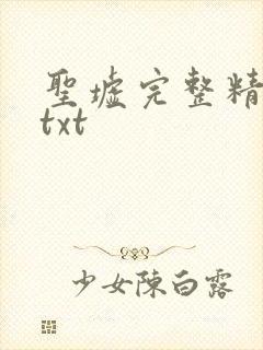 圣墟完整精校版txt