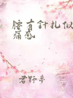 腰有针扎似的刺痛感