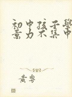 初中孩子学习注意力不集中怎么办