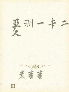 亚洲一卡二卡久久