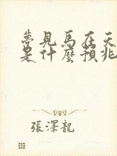 梦见马在天上飞是什么预兆