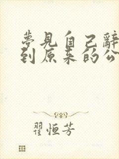 梦见自己辞职回到原来的公司上班