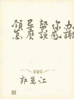 领导帮你办成事怎么说感谢的话