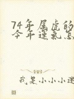 74年属虎的人今年运气怎么样