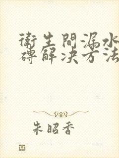 卫生间漏水不砸砖解决方法