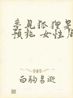 梦见狐狸是什么预兆 女性周公解梦