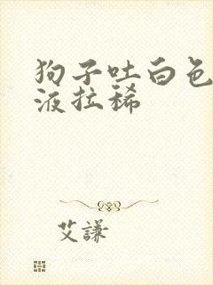 狗子吐白色的粘液拉稀