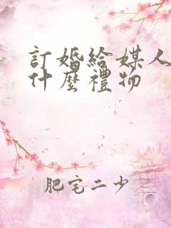 订婚给媒人准备什么礼物