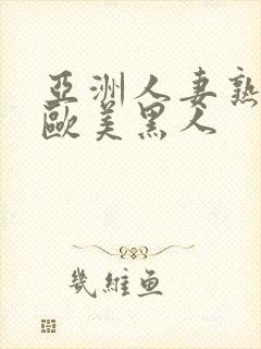 亚洲人妻熟女与欧美黑人