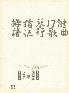 拇指琴17键简谱流行歌曲