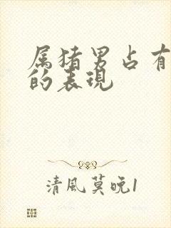 属猪男占有欲强的表现