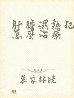 肝胆湿热犯脾胃怎么治疗