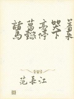 诸葛亮哭着叫司马懿停下来