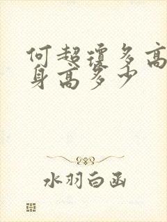 何超琼多高真实身高多少