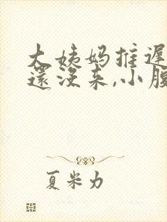 大姨妈推迟两天还没来,小腹有隐隐疼