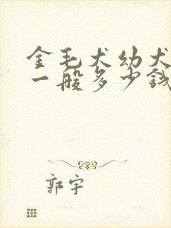 金毛犬幼犬一只一般多少钱