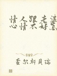 情人跟老婆吵架心情不好怎么安慰他