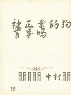 被正常的狗抓伤有事吗