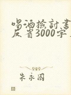 喝酒检讨书自我反省3000字单位