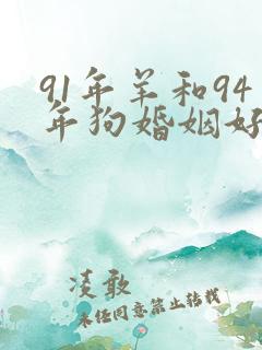 91年羊和94年狗婚姻好不好