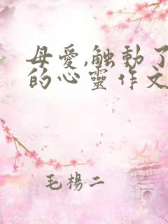 母爱,触动了我的心灵作文600字