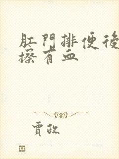 肛门排便后用纸擦有血