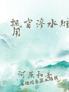 飘窗渗水维修费用