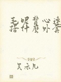 毛呢背心连衣裙搭什么外套好