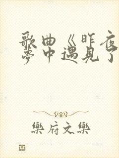 歌曲《昨夜我在梦中遇见了你》