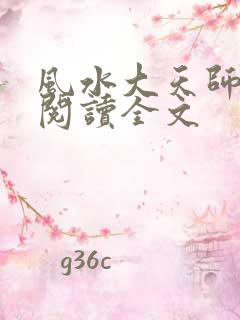 风水大天师免费阅读全文