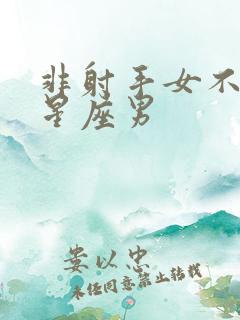 非射手女不可的星座男