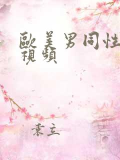 欧美男同性激情视频