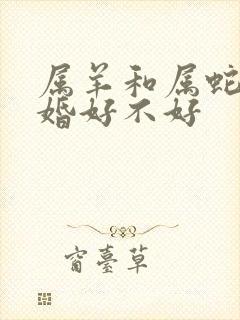 属羊和属蛇的结婚好不好