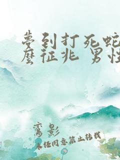 梦到打死蛇是什么征兆 男性周公解梦