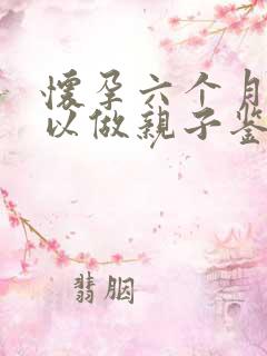 怀孕六个月了可以做亲子鉴定吗