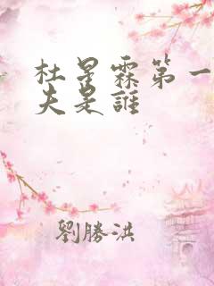 杜星霖第一任丈夫是谁