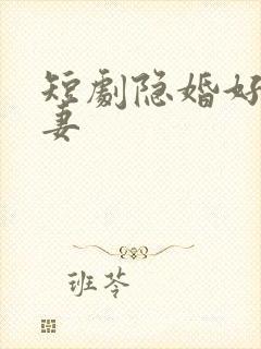短剧隐婚好运甜妻