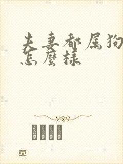 夫妻都属狗婚姻怎么样