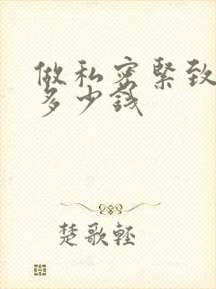 做私密紧致需要多少钱